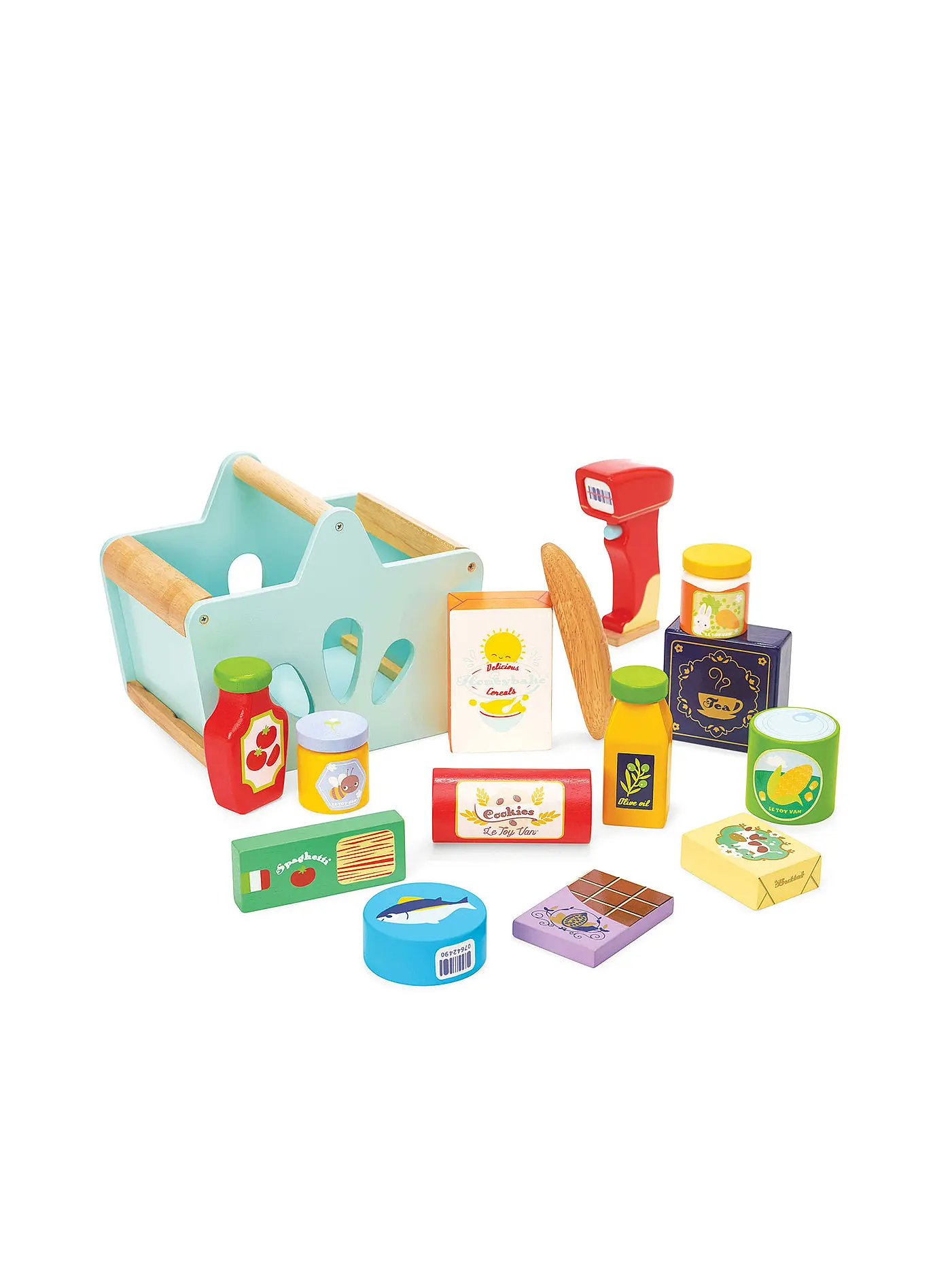 LE TOY VAN | Kaufladenzubehör - Lebensmittel Set & Scanner | 